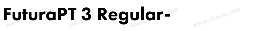 FuturaPT 3 Regular字体转换